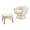 Beige+White, variant on Tcbosik Swivel Accent Chair with Ottoman, 360° Barrel Chair with Footrest, Modern Reading Chair, Upholstered Armchair for Living Room, Bedroom, Beige White