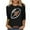 Black, variant on Rugby Football Shirts for Women 2025 Plus Size 3/4 Sleeve Tops Loose Casual Crew Neck Blouses Game Shirt, Black, XXXXXL