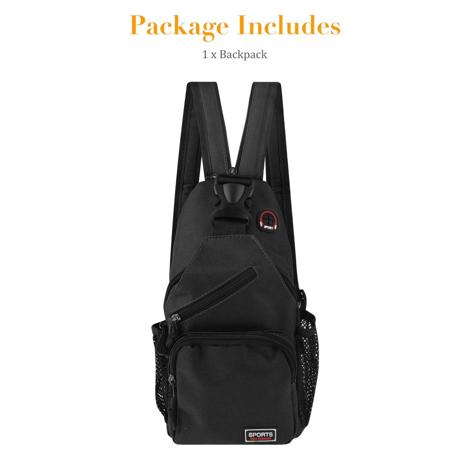 Sling Bag for Men, EEEkit Oxford Cloth Sling Bag, Crossbody Backpack,  Shoulder Bag, Chest Backpack, Waterproof Crossbody Bag with USB Charging  Port, Men's Oxford Cloth Sling Bag for Travel Hiking 