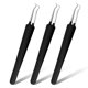 thumbnail image 1 of Set of 3 blackhead tweezers acne bumps stainless steel bumps extraction tool for removing blackheads acne whiteheads acne bend (black), 1 of 4