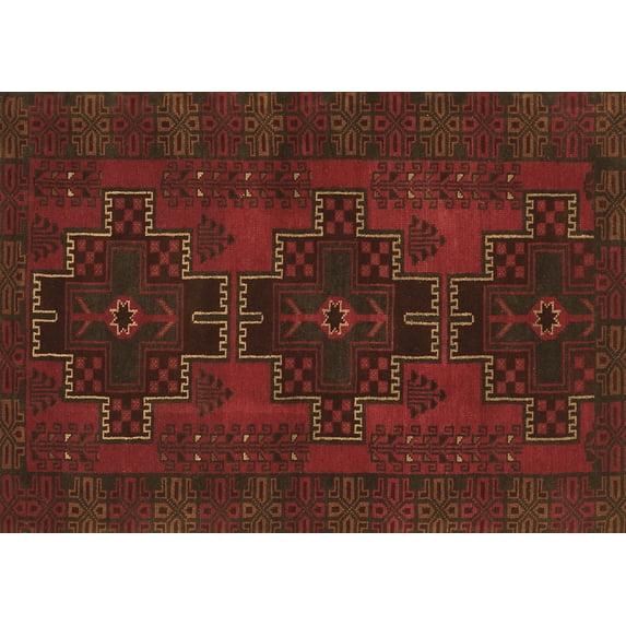 Ahgly Company Indoor Rectangle Persian Brown Traditional Area Rugs, 7' x 9'
