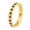 Gold Blue, variant on Gold Plated Stainless Steel Half Eternity Ring Multi-Color Channel Set CZ Stackable Band for Women Gold Green Size 9