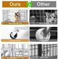 thumbnail image 2 of TIME RAY 38" Heavy Duty Indestructible XL Dog Crate, Escape-Proof Double Door Cage with Wheels & Tray, 2 of 14