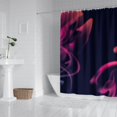 thumbnail image 2 of 72x84in Waterproof Shower Curtain with Weighted Hem, Mold-Resistant Fabric Bathroom Curtain with Metal Grommets and Hooks, Fluid Smoke Aurora Art Style, 2 of 6