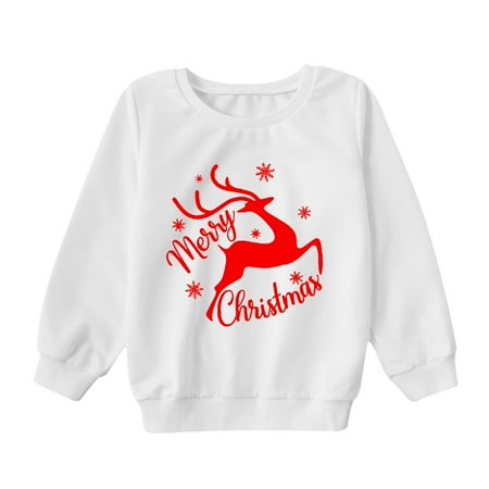

KBKYBUYZ Kids Boy Girl Men Fashion Casual Long Sleeve Christmas Printed Parent-child Sweatshirt