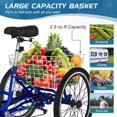 thumbnail image 4 of NAIZEA Adult Folding Tricycles, 7 Speed Folding Adult Trikes, 20 24 26 Inch 3 Wheel Bikes with Large Size Basket, Foldable Tricycle for Adults, Women, Men, Seniors, 4 of 9