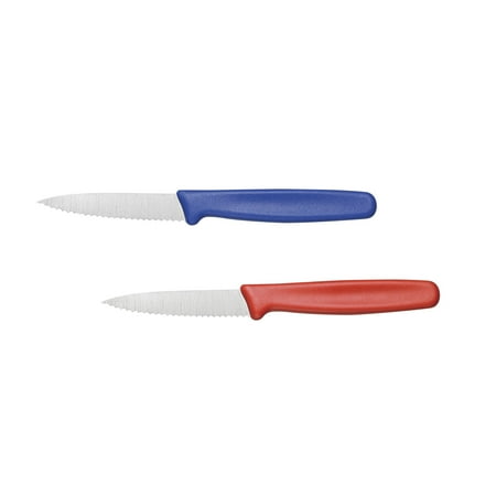 

Cutlery-Pro Serrated Paring Knife Set of 2 NSF German Carbon Steel 3-Inch Blade