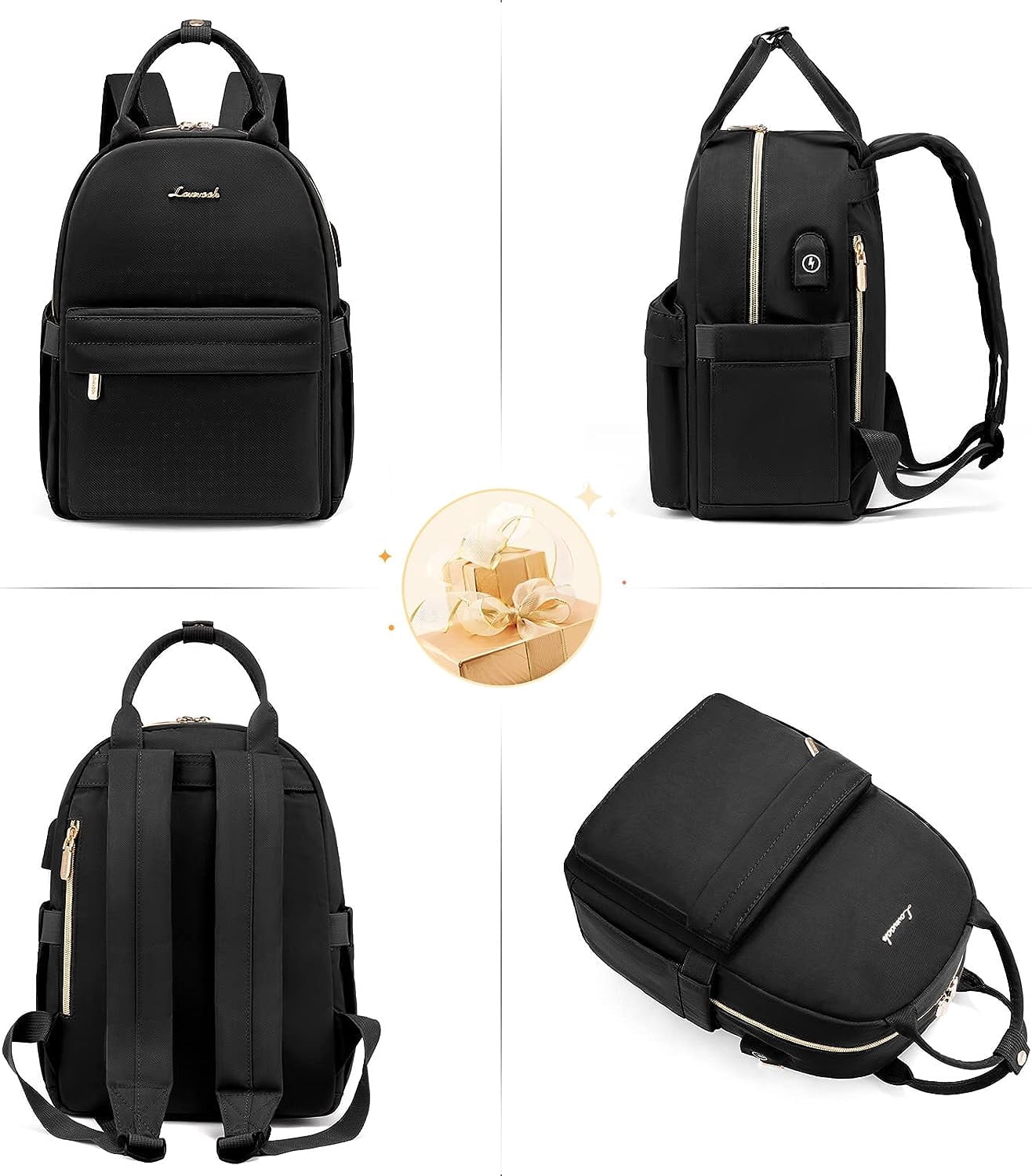 Lovevook Mini Backpack Purse for Women, Small Backpack Cute Fashion Daypack with USB Charging Port for Work Travel Daily Shopping Dating