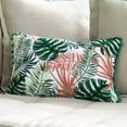 thumbnail image 2 of Tropical Embroidered Accent Pillow - Oblong Tropical Leaves, 2 of 5