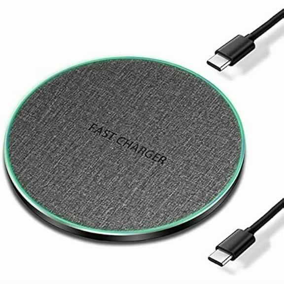FU199920W Fast Wireless Charger Pad,Wireless Phone Charging Station Compatible with iPhone 16/15/14/13/12/11/SE/X/AirPods,Fast Charge for Samsung Galaxy S25/S24/S23/S22/Note/Buds/Buds  ,Pixel,LG G8/7