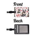 thumbnail image 4 of Cute Honey Badger Hearts Watercolor Faux Leather Travel Luggage Tag, 4 of 7