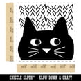 thumbnail image 2 of Mischievous Cat Peering Self-Inking Rubber Stamp Ink Stamper - Blue Ink - Large 1-1/2 Inch, 2 of 7
