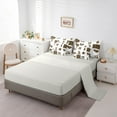 thumbnail image 5 of Manfei Girls Leopard Print Bedding Comforter Set, Bow Knot Star High Heels Queen Bedding Sets, Wild Cheetah Queen Sheet Sets, Ultra Soft Home Decor Reversible 7 Pieces, 5 of 8