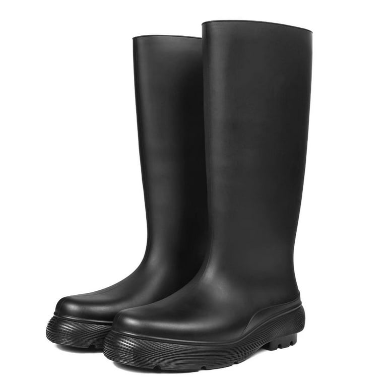 DKSUKO Women s Rain Boot Original Mid Calf Rain Boot 11 Black
