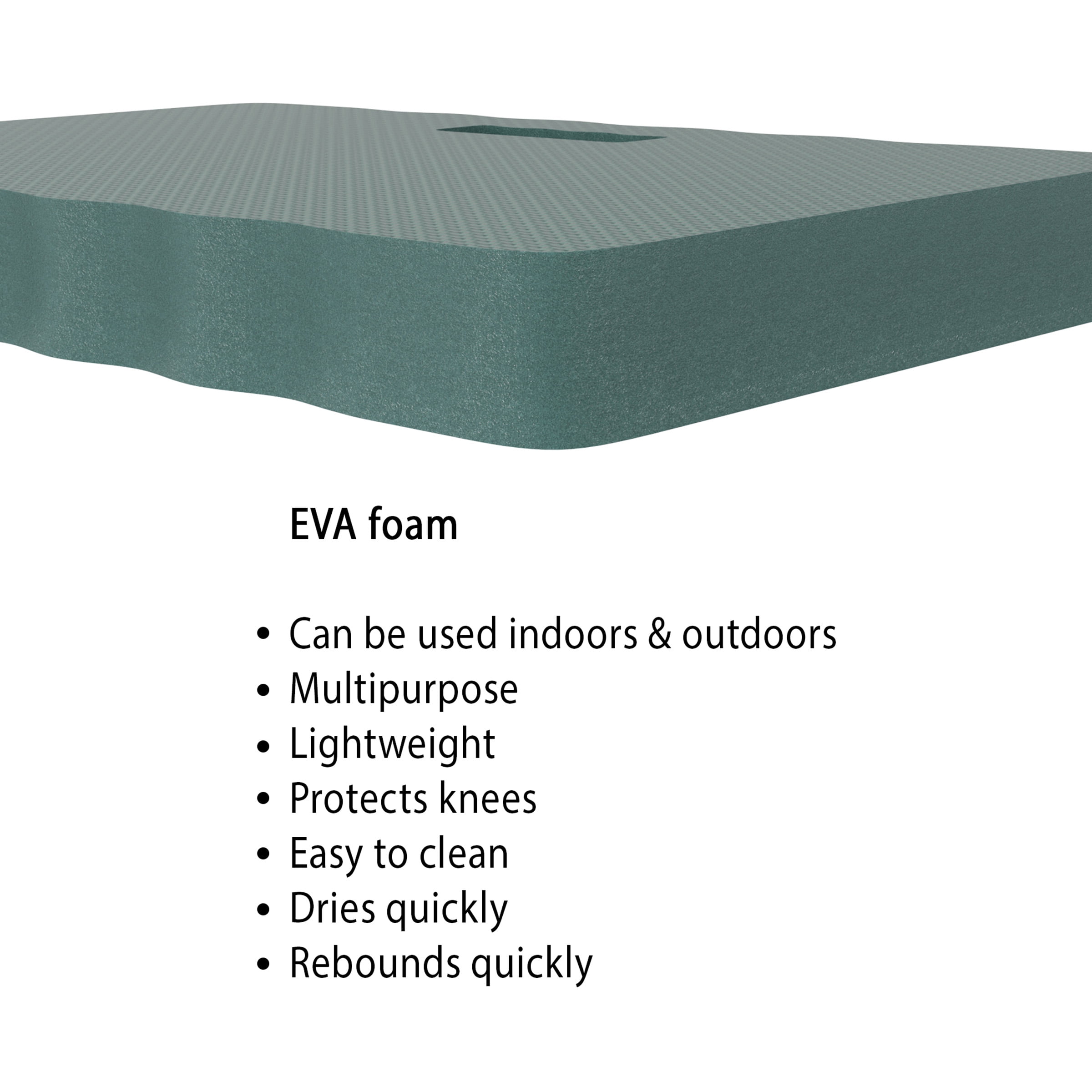 Pure Garden Multipurpose 1.5-Inch EVA Foam Kneeling Pad with Handle (Green)