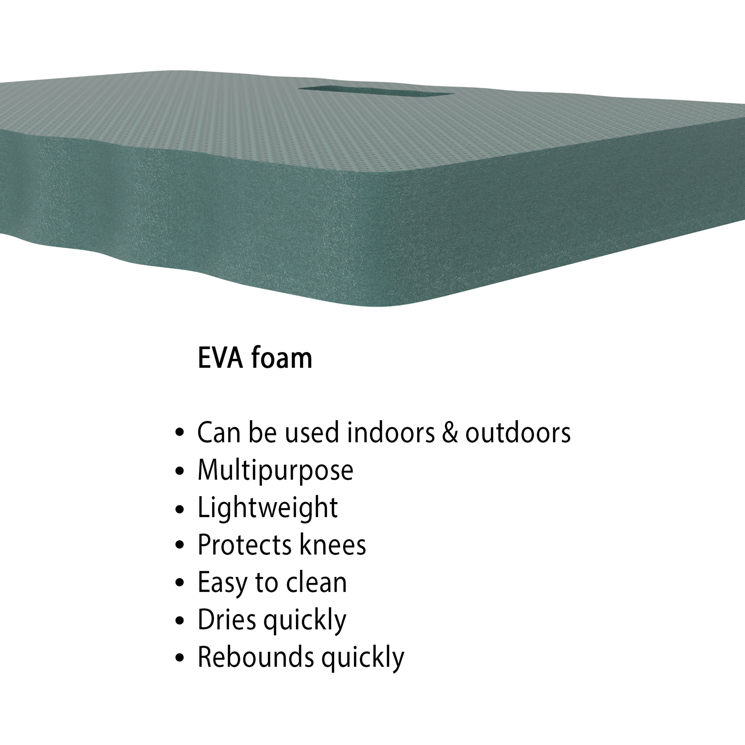 Pure Garden Multipurpose 1.5-Inch EVA Foam Kneeling Pad with Handle (Green) - image 3 of 6