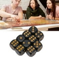 thumbnail image 1 of Ensemble de 20 Pcs Noir, 6 Côtés en Plastique pour Jeu de Table, Enseignement des Mathématiques, Fêtes, 1 of 8