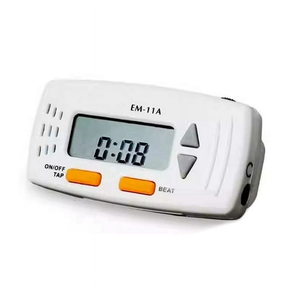 EM-11 Clip-on Guitar Metronome with Clock Function Mini Electronic Metronome for Guitarists, Portable Guitar Accessories