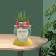 thumbnail image 5 of Macetero suculento Macetas pequeñas de cerámica con flores y cactus Macetas suculentas con drenaje Macetas de bonsái de 3,35 pulgadas de regalo para Niña 3 Sunnimix macetas suculentas, 5 of 8