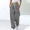 thumbnail image 3 of Sweatpants for Womens Fashion Plus Size High Waist Heart-shaped Printed Sports Loose Casual Wide Leg Drawstring Pocket Sweatpants Long Pants Clearance Under 5$!, 3 of 5