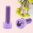 thumbnail image 3 of SOPOTUTU Cylindrical Screw Purple Aluminum Alloy 2 Pcs, 3 of 8