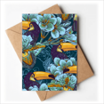 thumbnail image 1 of Orchidée Oiseau Carré Motif Continu Animaux Cartes de Voeux Vous Sont Invitées Invitations, 1 of 3