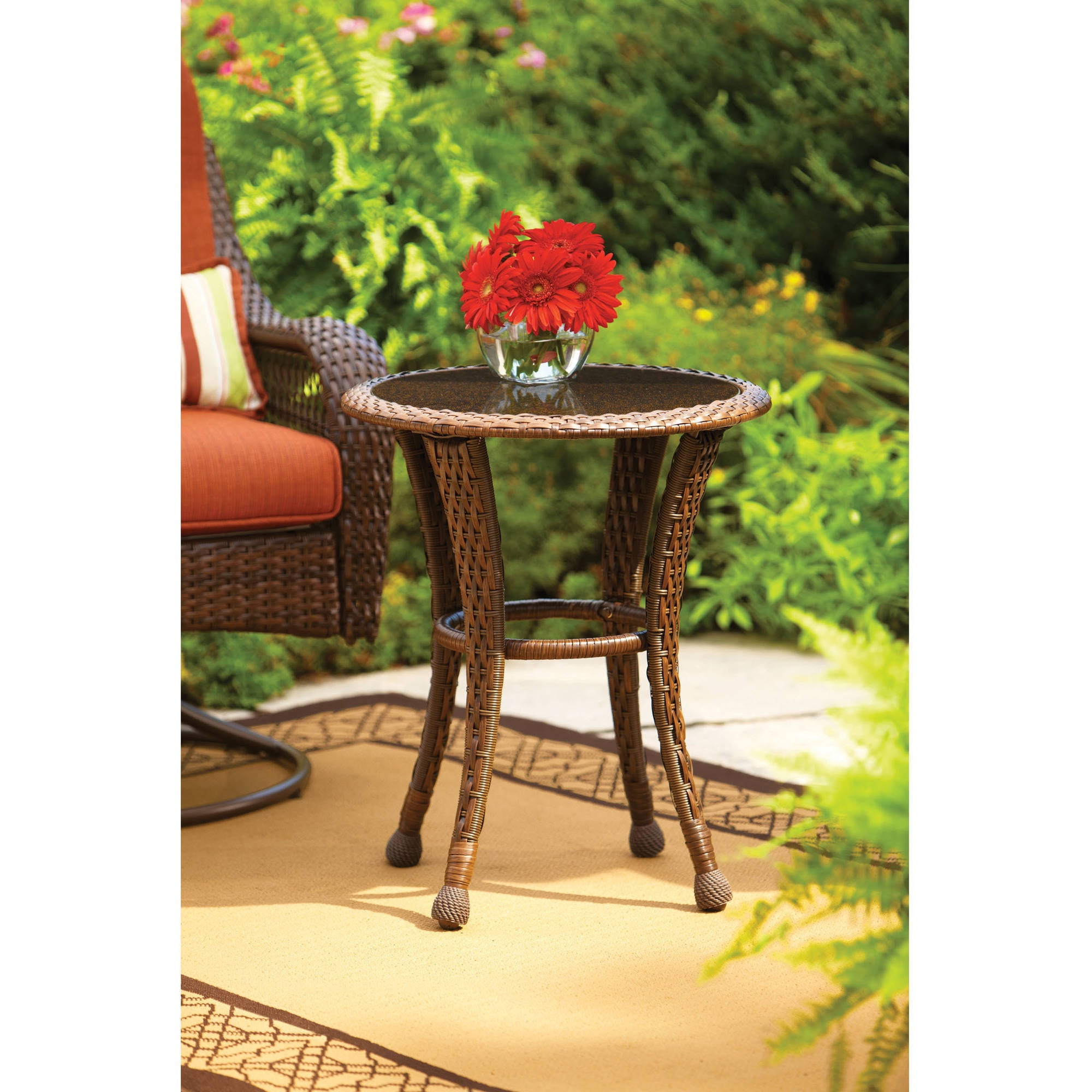 Better Homes Gardens Azalea Ridge 20 Round Outdoor Side Table Walmartcom Walmartcom