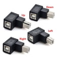 thumbnail image 2 of Left Angled USB 2.0 Type B Printer Connections Adapter for Printers Scanners USB Peripherals, Black, 2 of 9