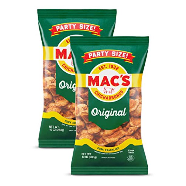 Mac's Original Cracklins Pork Rind (10 Ounce, Pack Of 2)