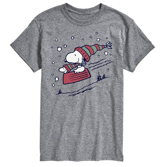 Peanuts - Snoopy Sledding - Men's Short Sleeve Graphic T-Shirt