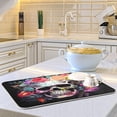 thumbnail image 6 of FREEAMG Skull with Colorful Flower Dish Drying Mat for Kitchen, 18 x 24 Inch Microfiber Absorbent Dish Drying Pad, Kitchen Counter Protect Mats, 6 of 7