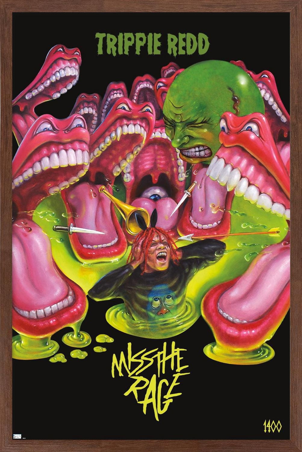 Trippie Redd - Miss the Rage Wall Poster with Magnetic Frame, 22.375" x 34"