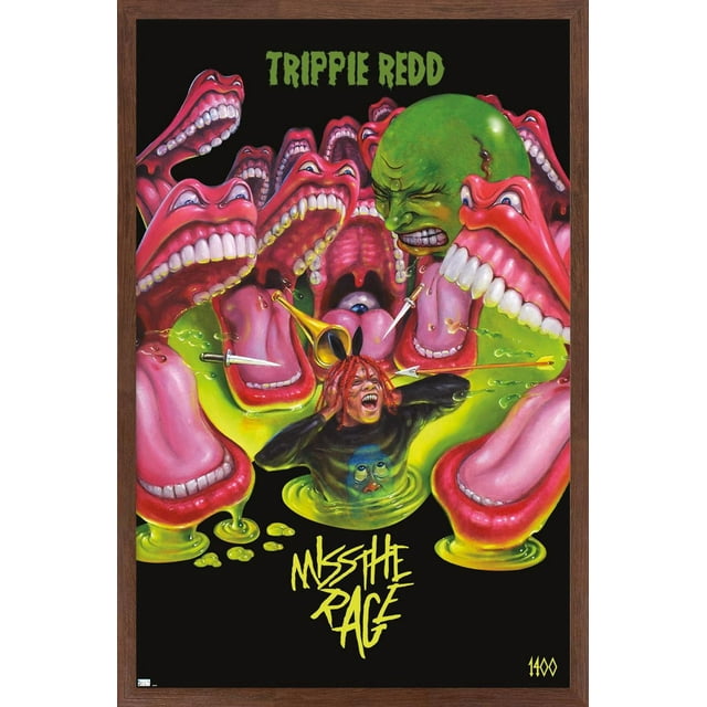Trippie Redd - Miss the Rage Wall Poster with Magnetic Frame, 22.375" x 34"