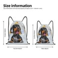 thumbnail image 2 of Daiia Puppy Sits In Bathtub Pattern Drawstring Backpack, Gym Bag, Lightweight Backpack, Water-Resistant Bag Travel Sports Backpack, Fitness Bag, Yoga Bag-Medium, 2 of 6