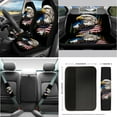 thumbnail image 2 of Jeiento Eagle Car Front Back Seat Covers Full Set with USA Flag Steering Wheel Cover Safe Belt Pad Gear Shift Knob Cover Set Rear View Mirror Cover Keychain, Set of 14 Auto Accessory, 2 of 6