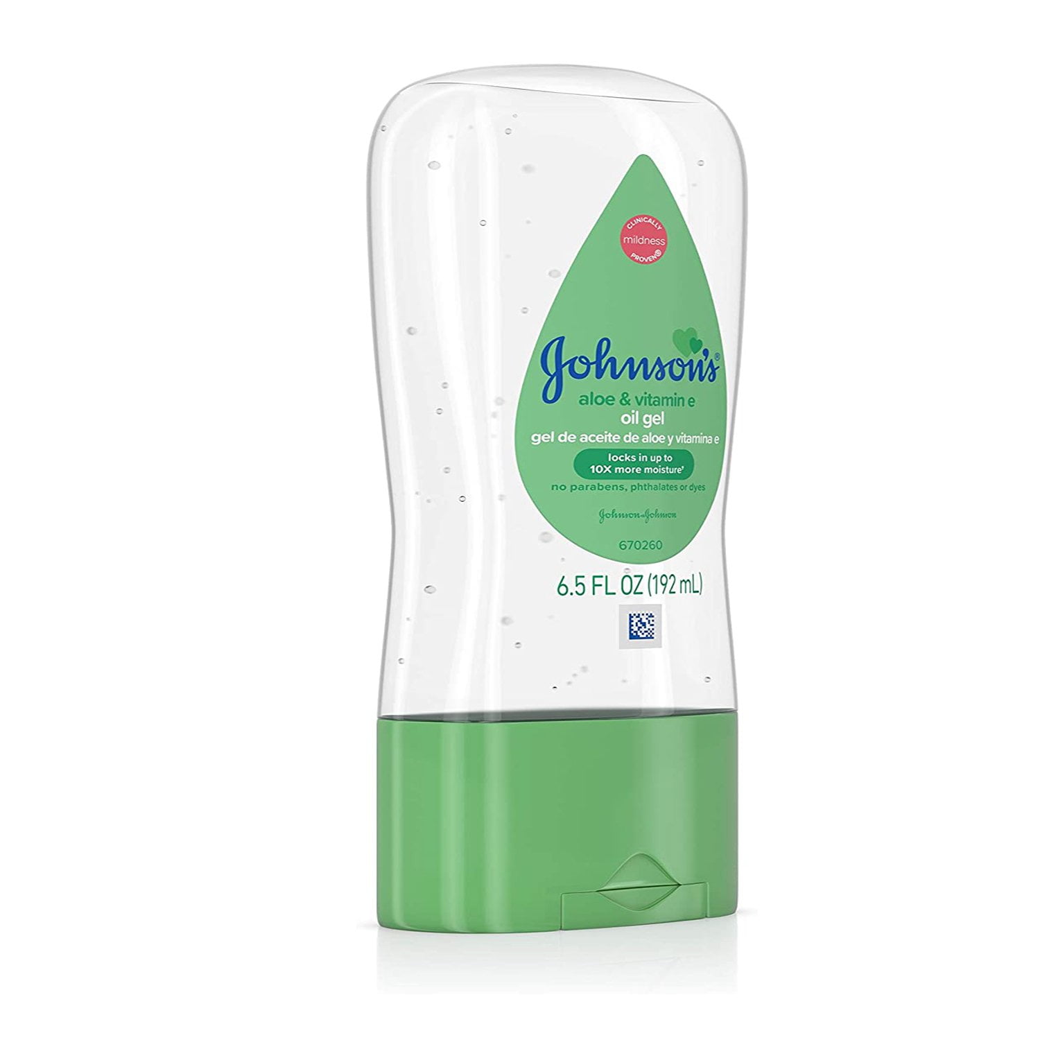Johnson's Baby Gel Oil with Aloe & Vitamin E, 6.5 Ounces