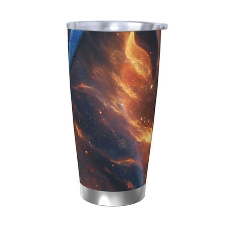 

Cauagu Cool Dolphin Pattern 20oz Tumbler Stainless Steel Vacuum Insulated Tumbler with Lid Insulated Coffee Mug Thermal Cup with Splash Proof Sliding Lid-Without Straw