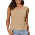 thumbnail image 2 of LSLJS Women V Neck Color Back Casual Loose Sleeveless Shirts Tank Tops, Womens Tank Tops, 2 of 5