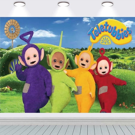 Teletubbies Backdrop Banner Party Supplies Poster Movie Theme Background for Photography Birthday Decorations