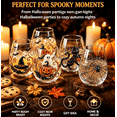 thumbnail image 3 of Summerween Ghost Glass Tumbler, 3D Raised Floating Spirit Aesthetic Cup, Spooky Season Iced Coffee Mug, Viral Social Media Style Goth Kitchen Decor, Novelty Holiday Gift, Clear Ghost, 1-Piece, 3 of 5