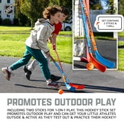 Franklin Sports NHL Future Champs Kids 2 Player Street Hockey Sticks Set - Plastic 37 - 2 Junior Hockey Sticks + 1 Ball