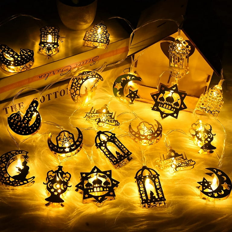 Guirlande Lumineuse Ramadan, 20 LED Guirlande Lumineuse Musulmane, l'Aid  Moubarak Decoration, Guirlande Lumineuse Interieur pour Décoration de  Maison