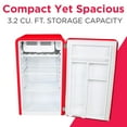 thumbnail image 3 of Frigidaire 3.2 Cu. ft. Single Door Retro Compact Refrigerator EFR372, Red, 3 of 11