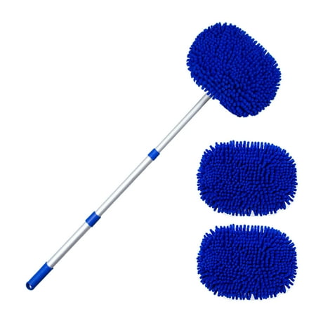 

Ekeka New Arrivals Chenille Truck Long Handle Car Wash Brush Telescopic Design Mop Cleaning Tool