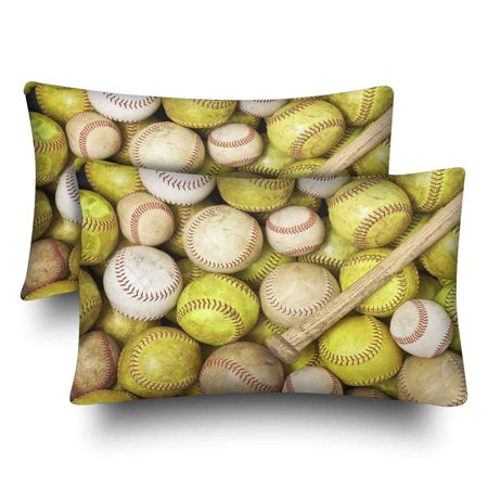 Gckg Baseballs Softballs Bat Sport Pillow Cases Pillowcase 20x30