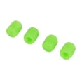 thumbnail image 2 of 4 Uds. Tapa de vástago de válvula de neumático de coche cubierta de vástago de válvula de rueda de brillo nocturno fluorescente verde para motocicleta de coche, 2 of 8