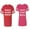 Men Red / Women Pink, variant on World Okyest Husband Wife Matching Couple Cotton Jerseys (Men Red / Women Black) (Men S / Women S)