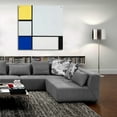 thumbnail image 5 of Epic Art 'Composition with Yellow, Blue, Black and Light Blue, 1929' by Piet Mondrian, Acrylic Glass Wall Art, 36"x36", 5 of 8