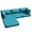 Lake Blue, variant on 9p Outdoor Cushions Waterproof and Replacement Patio Furniture Cushions for 4-seat Sectional Rattan Conversation Set, Fits Outdoor Sectional Sofa Couch and Chair Set of 4
