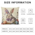 thumbnail image 5 of Pillow Covers Inch Set of Rabbit Bunny Butterfly Floral Leaves Spring Farmhouse Decoration Throw Pillow Cases Cushion Cover Linen for Sofa Couch, 5 of 5